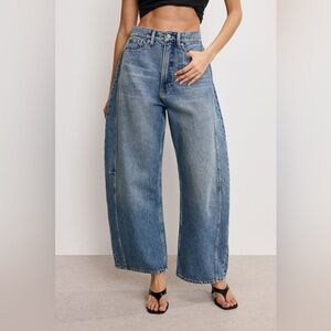 NWT Good American $179 Good Extreme Barrel Jeans, Size 8 & 10, 27.5” inseam